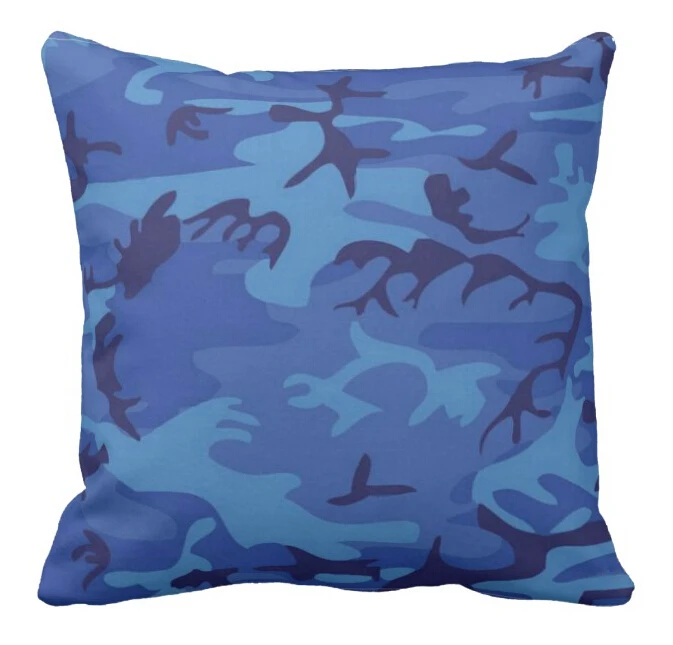 New Camouflage Camo Hunter Cushion Cover Blue Fashion Decorative Throw Pillows Cases Car Seat Room Decor Gifts Two Side 18&quot | Дом и сад