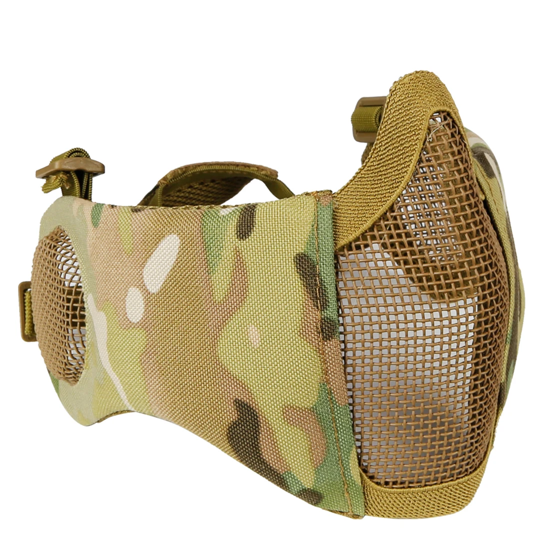 Airsoft Durable Tactical Mask WST Battlefield Elite Half Face Steel Wire Mask for Outdoor Paintball WarGame Face Protective Mask