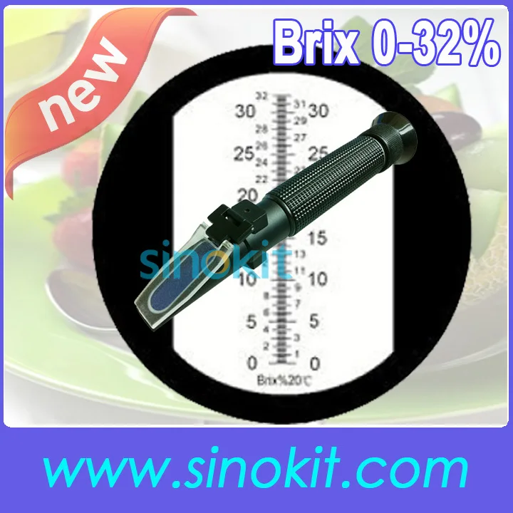 

Недорогой ручной рефрактометр из пластика Brix 0-32%