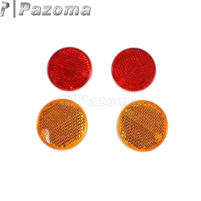 Pazoma 2 шт. мотоциклы Универсальные пластиковые круглые красные янтарные