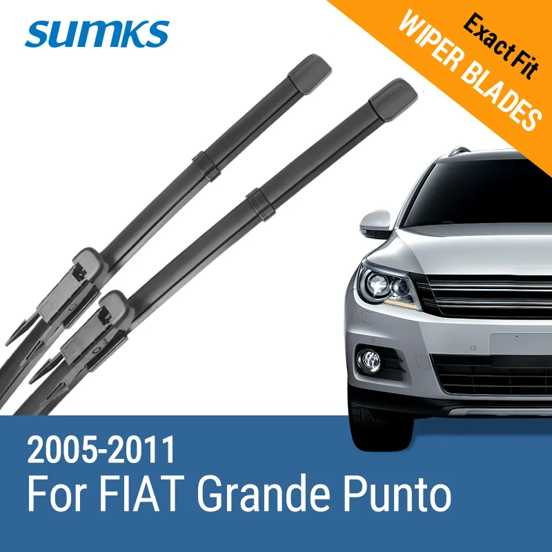 

SUMKS Wiper Blades for FIAT Grande Punto 26"&15" Fit Pinch Type Arms 2005 2006 2007 2008 2009 2010 2011