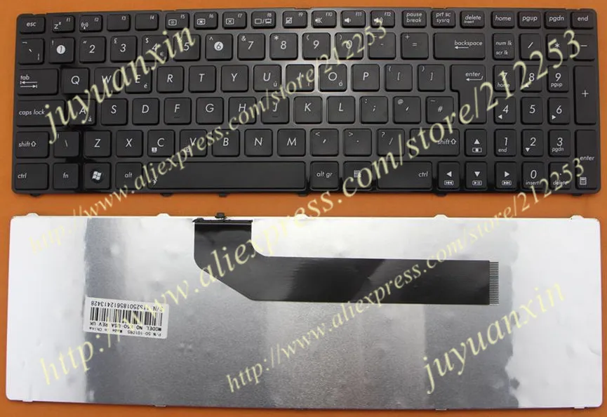UK (ГБ) английская клавиатура для ноутбука ASUS K50 K50A K51 K60 K61 K62 P50 P50IJ K50IJ K70 K70IJ F90 F90SV X5D F52