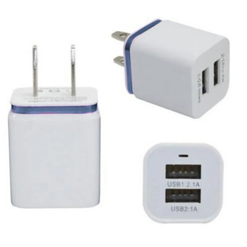Buyincoins домашний дорожный светодиодный USB 2 порта настенный AC умное зарядное