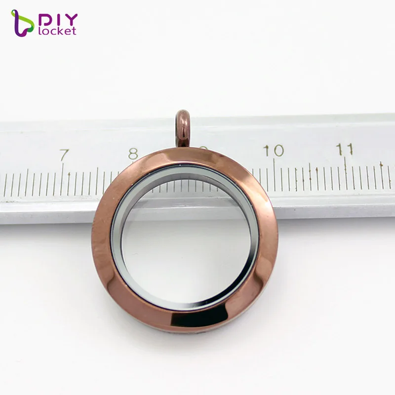 Круглый медальон из нержавеющей стали 25 мм ожерелье с медальоном гладкого стекла