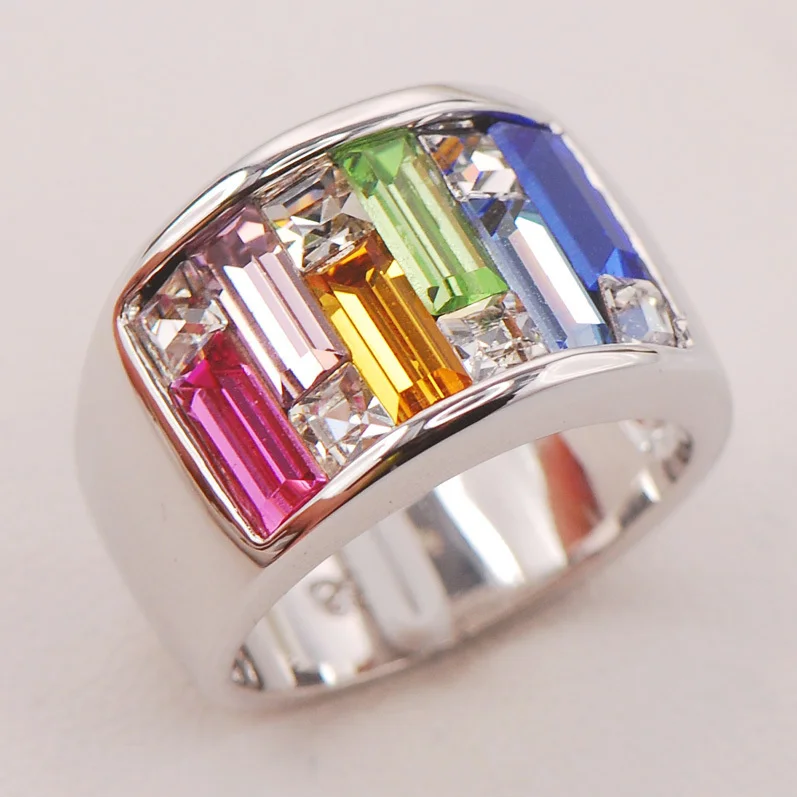 Кольцо из серебра с розовым кристаллом размеры от 6 до 10|925 sterling silver ring|sterling ringssilver