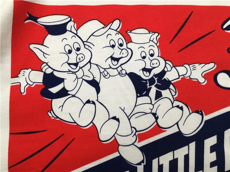 Новинка года, унисекс, футболка с принтом «Big Bad Wolf 3 pigs», футболка в стиле хип-хоп, скейтборд, уличная мода, хлопковые футболки, футболка, топ kenye# K39
