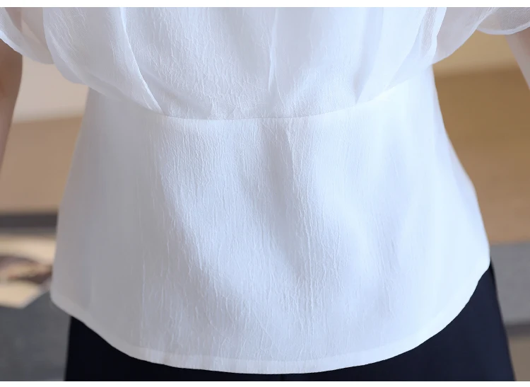 Blusas mujer de moda размера плюс женская блузка женская шифоновая блузка с коротким рукавом женские топы и блузки женские топы 3568 50