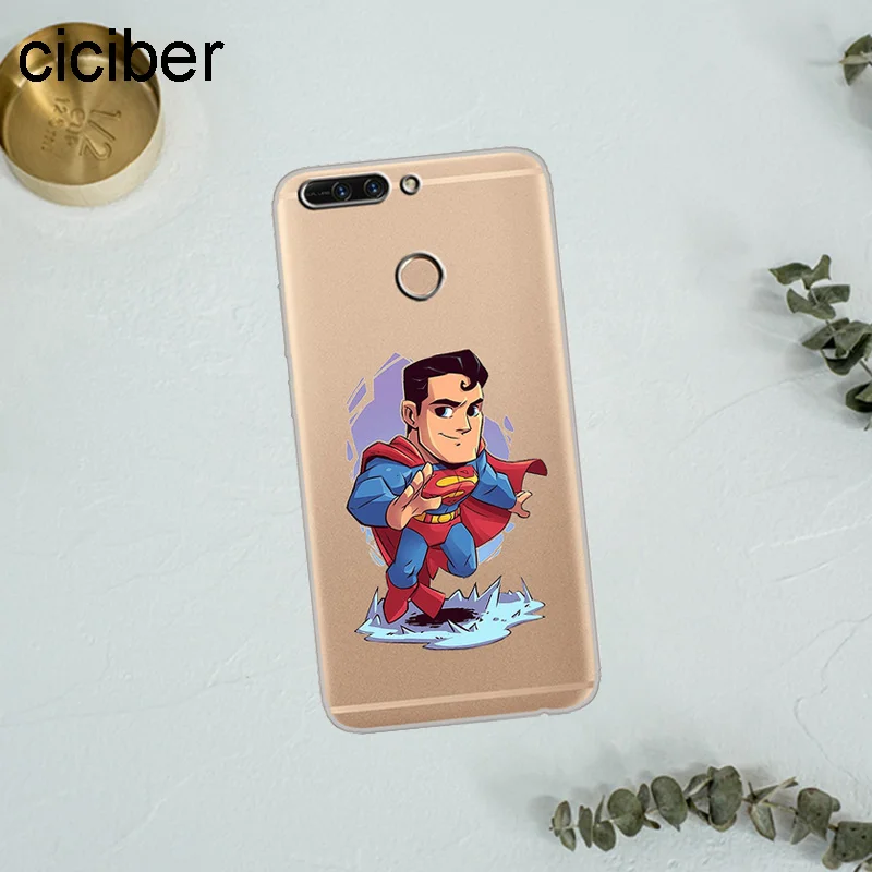 Ciciber Marvel Железный человек Бэтмен Капитан для huawei Honor 8X 7A Pro C 6X Мягкий ТПУ чехол