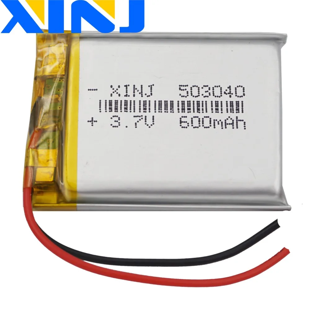 XINJ 3,7 V 600 mAh литий-полимерный аккумулятор 503040 для измерительного прибора Sat Nav музыкальный плеер камера для вождения