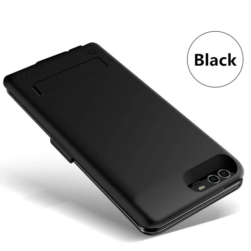 NTSPACE 6500 мАч Внешний аккумулятор, зарядное устройство, чехол s для Oneplus 5 5 T, чехол для батареи, портативный внешний аккумулятор, чехол для зарядки, задняя крышка-подставка - Цвет: Black