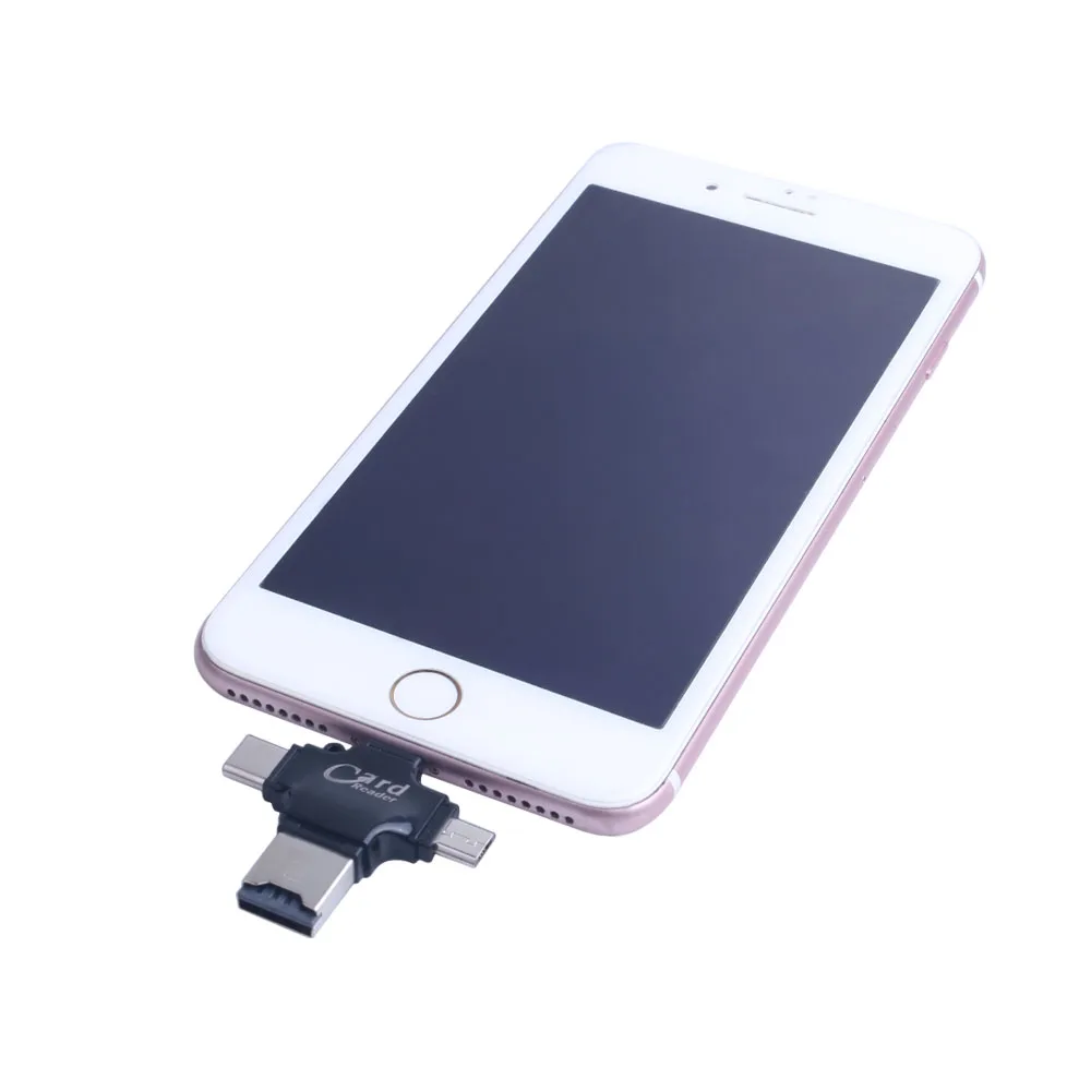2019 4-in-1 Type-c OTG Card Reader Multifunctional Mobile Flash Driver for iOS Android Support FAT32 and exFAT | Компьютеры и офис