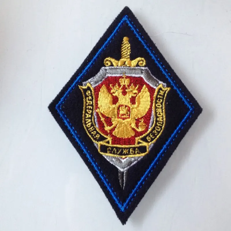 RU KGB значок армейский аппликация боевой дух вышивка 3D Военные нашивки для ткани |
