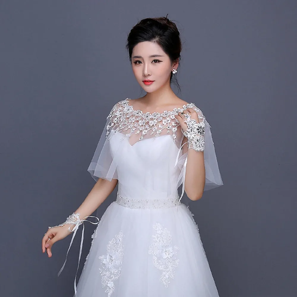 2019 кружевные свадебные куртки обертки Болеро О образный вырез куртка шаль