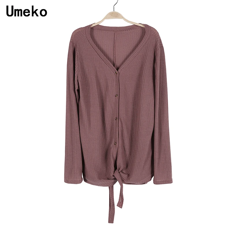 Женский кардиган Свитера с длинным рукавом v образным вырезом размера плюс