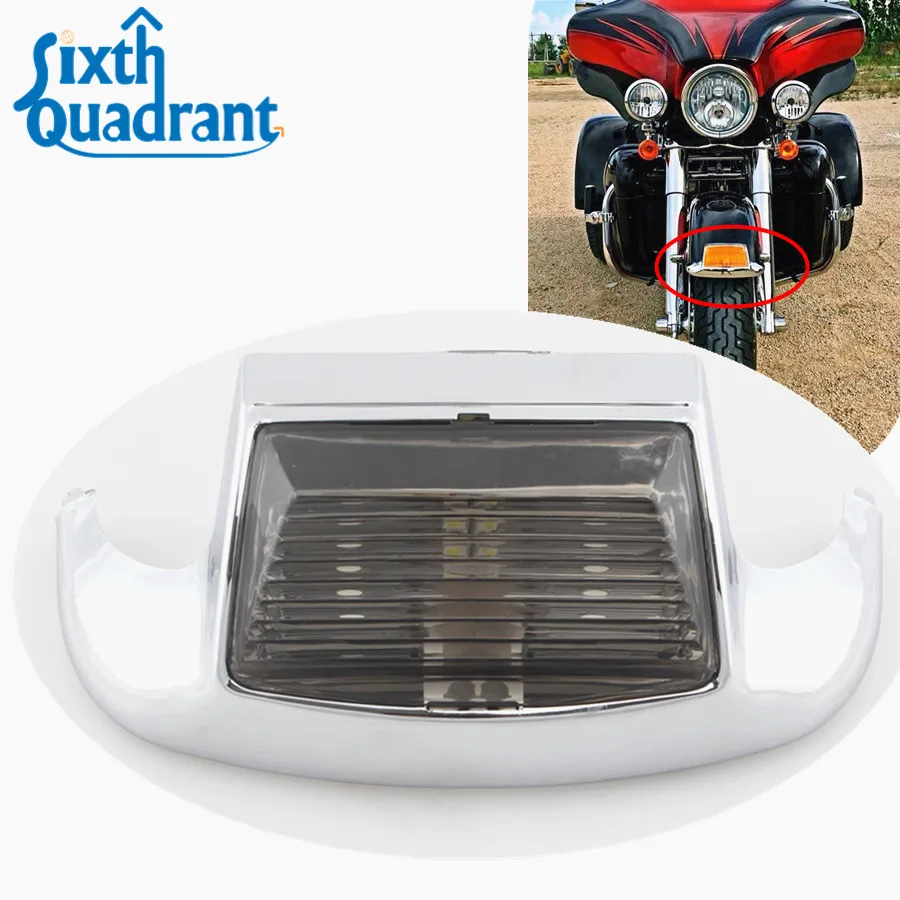 

Motorcycle Decorative Accessories Smoke Front Fender Tip LED Light For Harley Davidson Glide FLHTCU FLSTC HLHT FLHR FLHRC