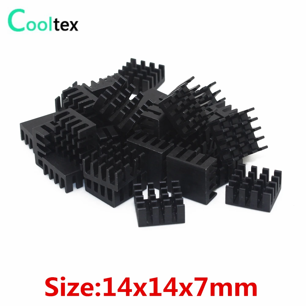 20 шт./лот 14x14x7 мм алюминиевый радиатор для чипа VGA RAM IC LED Радиатор Охлаждение