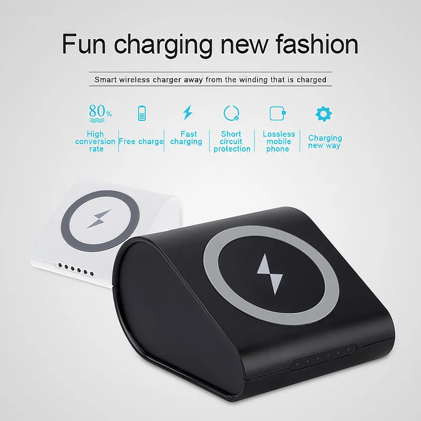 CRDC Новый Ци Беспроводной Зарядное устройство Мощность банка для samsung s8 10400 мАч