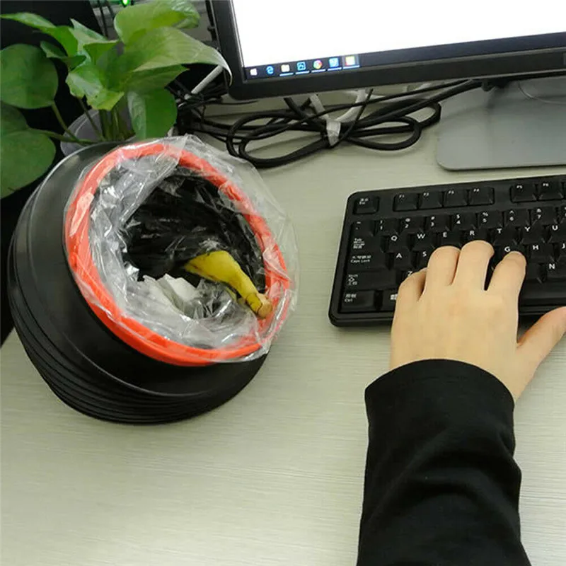 Большая уличная складная корзина для отходов черная портативная мусорная