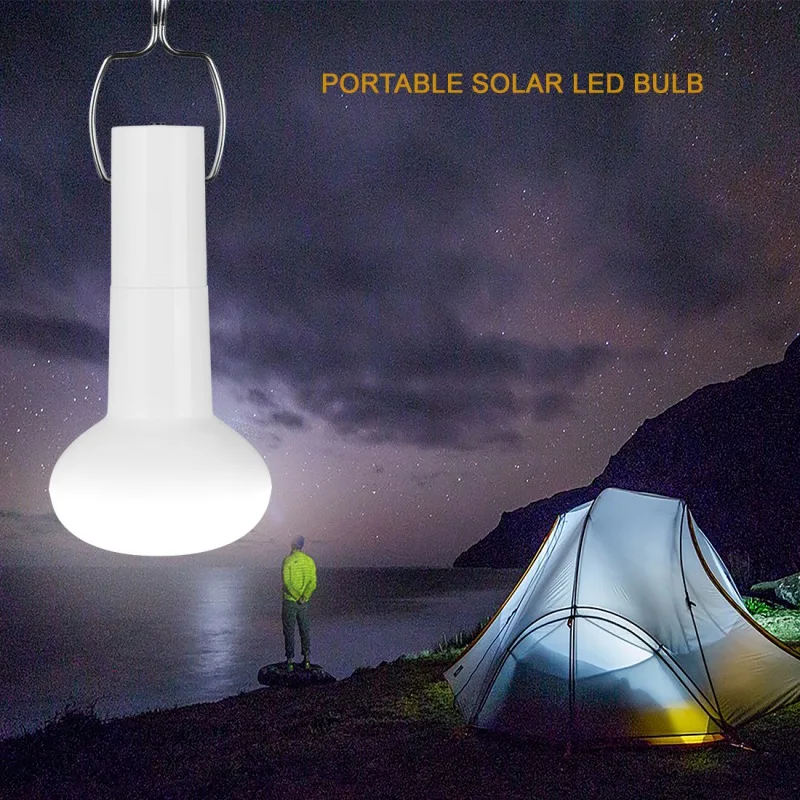 New Plug-in Solar Energy Outdoor Light Lamp Portable Bulb Power LED Lighting DC 5V USB Cable 3.7V | Лампы и освещение