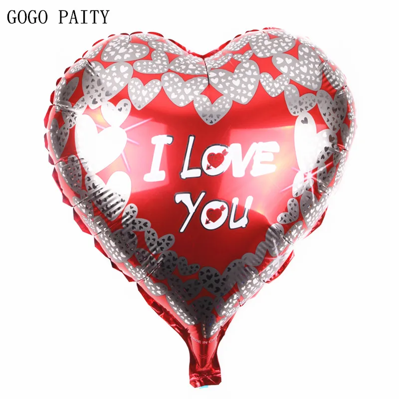 GOGO PAITY 18-дюймовый воздушный шар в форме сердца для свадьбы алюминиевый