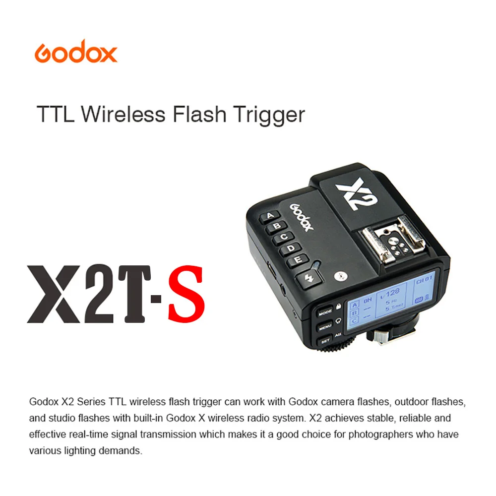 Триггерный передатчик Godox X2T S TTL HSS 2 4G Bluetooth для Sony Camera Flash Huawe xiaomi iPhone Smart Phone