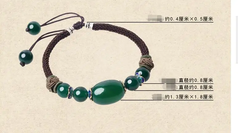 can choose size Bracelet Decorative Jewelry Green Bead Jewelery Women Transhipment Pearls Hand Boots | Украшения и аксессуары