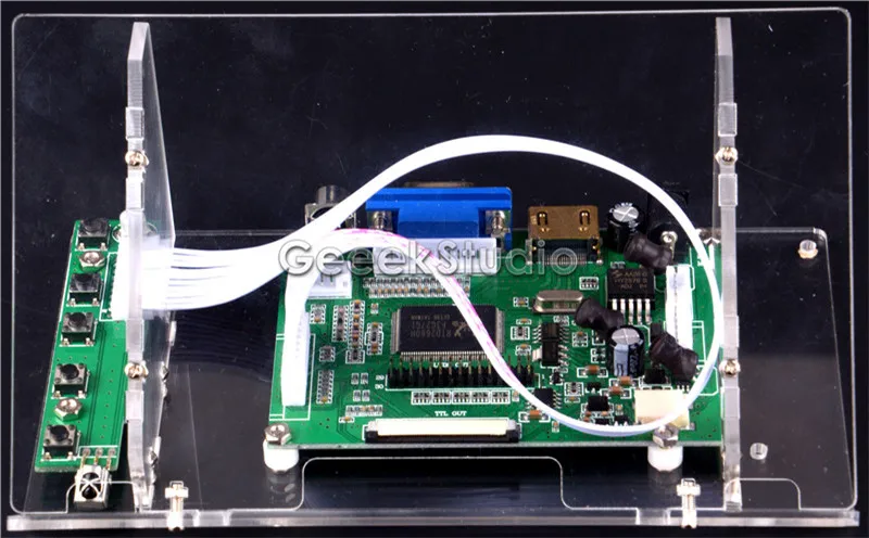 Прозрачный акриловый кронштейн для Raspberry Pi 7 &quotЖК-экран панель цифровой экран |
