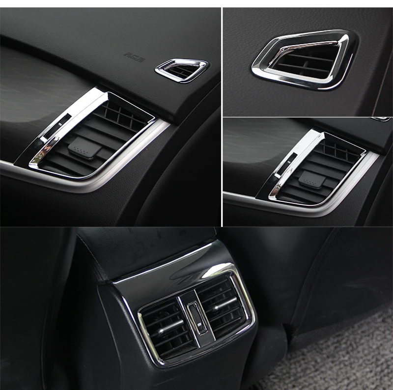 Для Honda Jade 2013 Хромированная передняя консоль кондиционер Выходная крышка AC вентиляционная отделка Внутренняя Рамка для автомобиля
