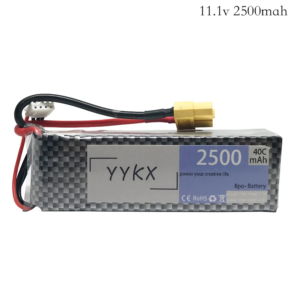 5 шт./лот совершенно новый 3s Bettery 11 1 V 2500mAh 40C MAX 60C T/xt60/jst/Банановая штепсельная вилка