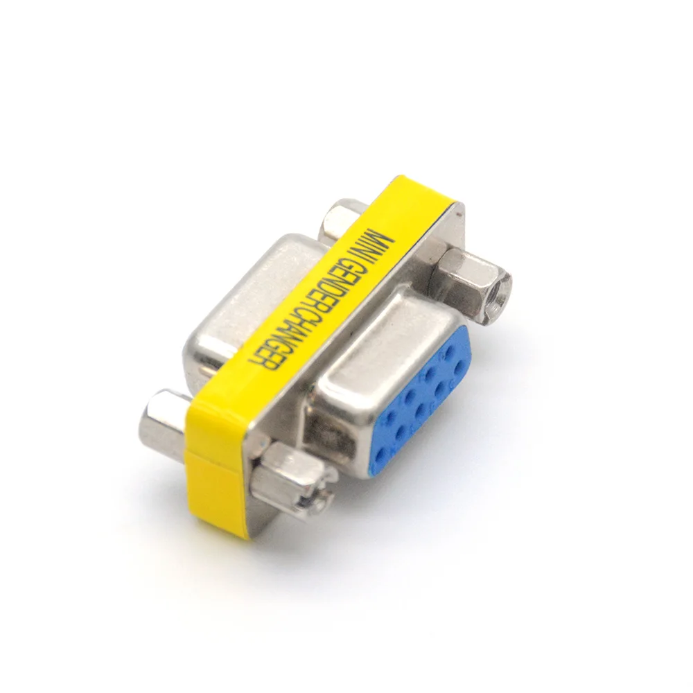 Горячий разъем D-Sub DB9 RS-232 9-контактный гнездо к гнезду F-F последовательный Женский