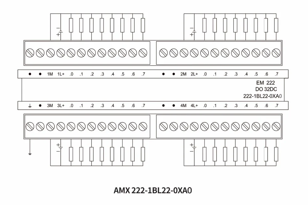Amsamotion EM222 6ES7 222-1BH22-0XA0 16 Выход 24 В DC Цифровой модуль 222-1HH22-0XA0 222-1BL22-0XA0 для Siemens S7-200 PLC