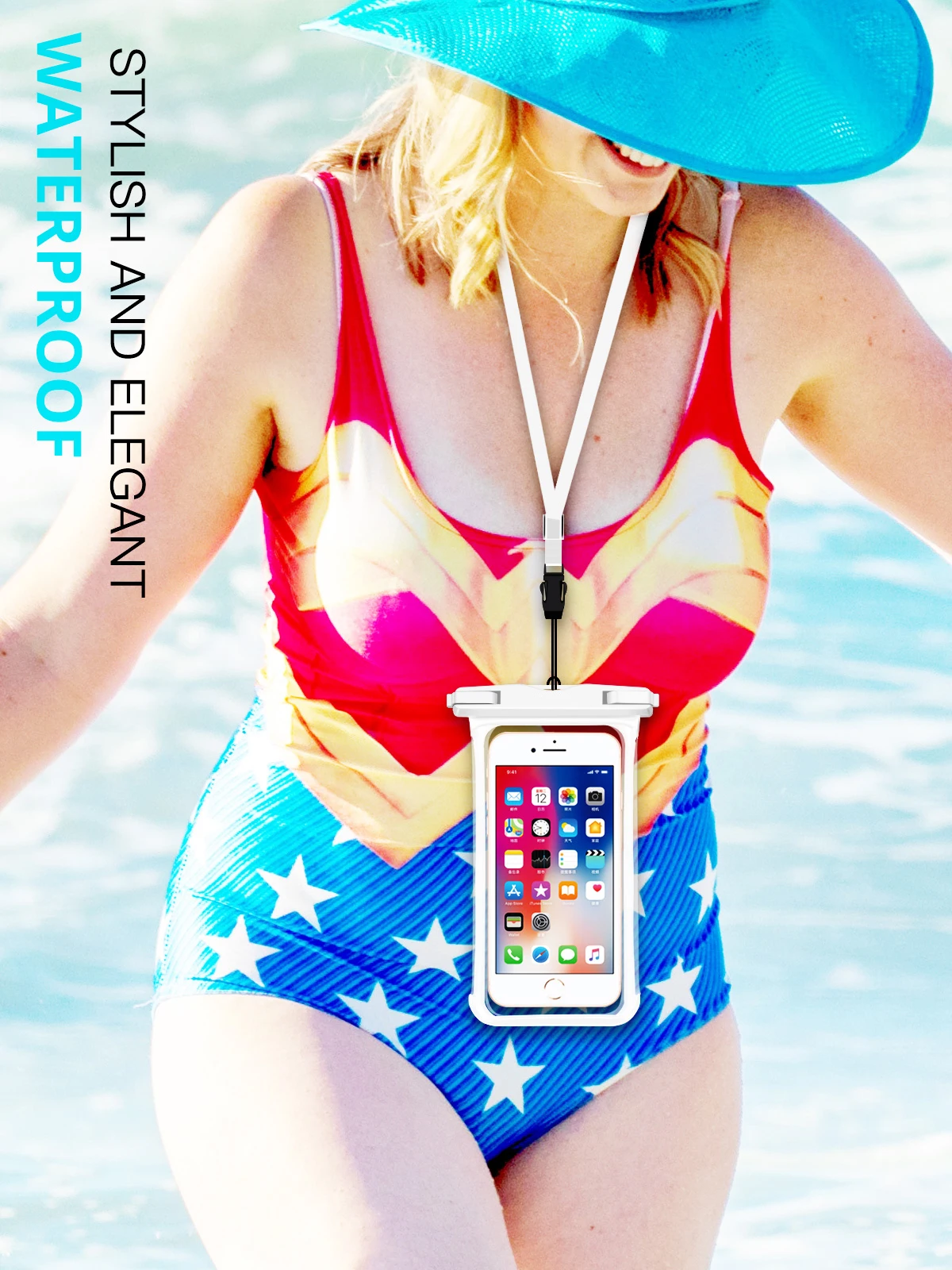 ANMONE Waterproof Smartphone Case Full View Underwater Pouch Transparent Dry Bags Swimming Diving Hiking Water Proof Covers