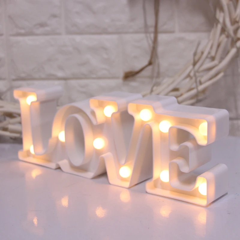 12 &quotширокий мини белый пластик и надписью LOVE для папы светодиодная вывеска шатер