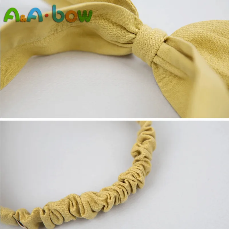 Diadema rosa de 2 colores para ni&ntilde;a, turbante de tela de algod&oacute;n con lazo, diadema con tela el&aacute;stica, accesorios para el cabello, 1 ud.-1
