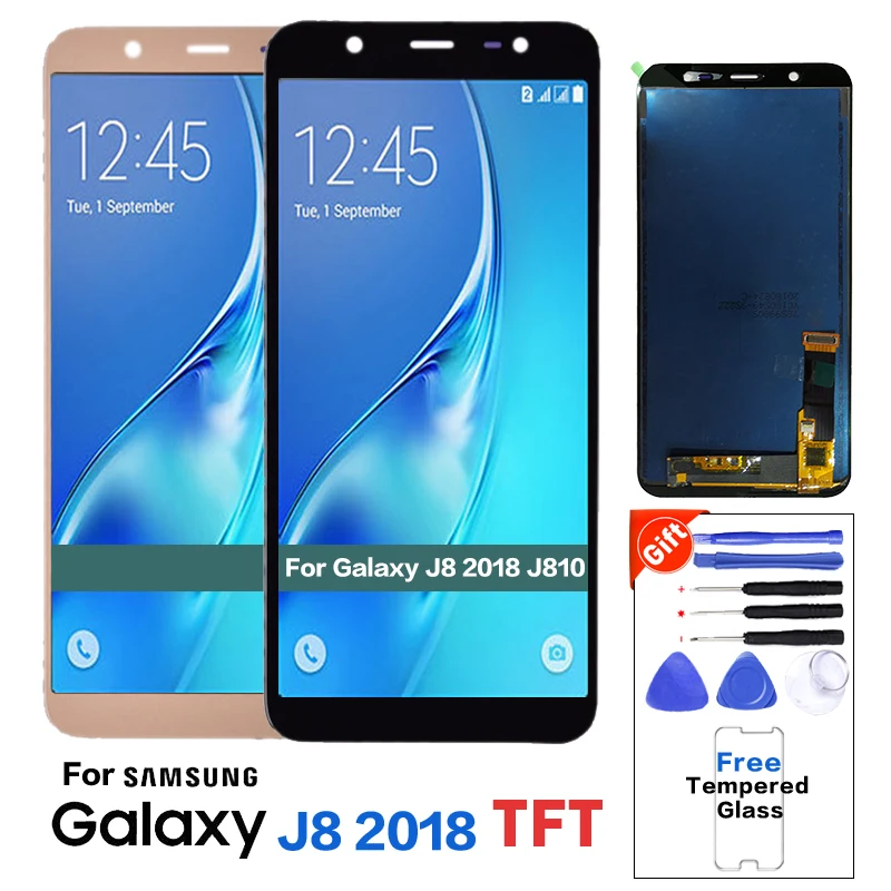 ЖК дисплей и тачскрин для Samsung Galaxy J8 2018 J810 сменный экран с регулировкой яркости