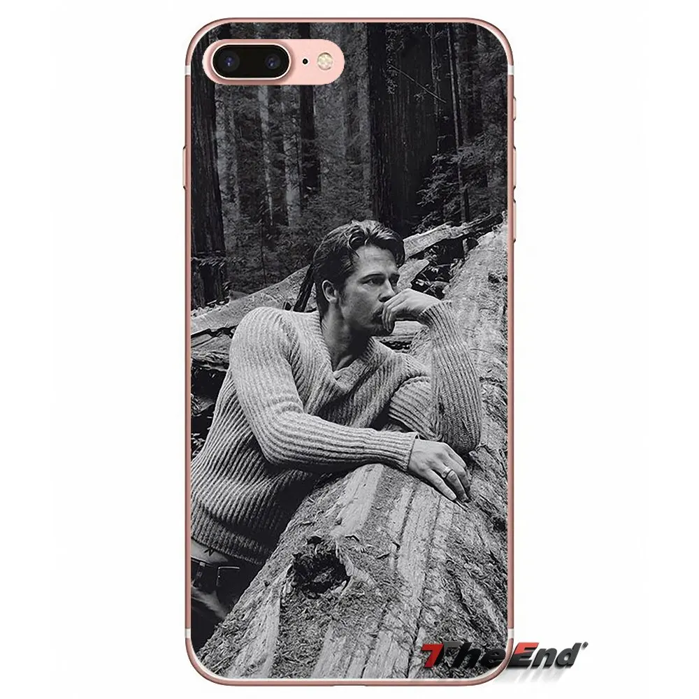 Для iPhone X 4 4S 5 5S 5C SE 6 6S 7 8 Plus Samsung Galaxy J1 J3 J5 J7 A3 A5 2016 2017 Брэд Питт суперзвезда Мужской