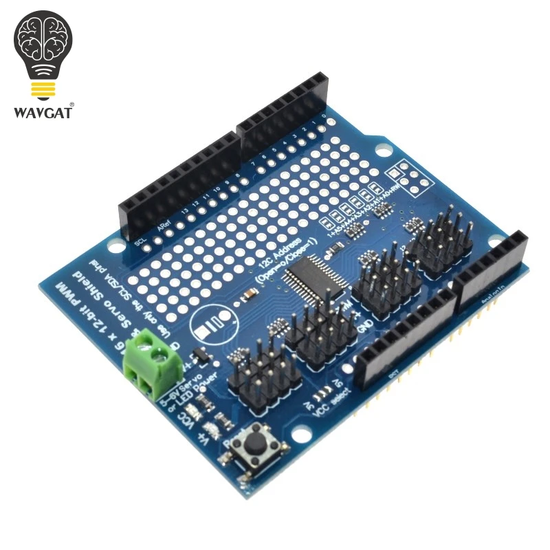 Сервопривод WAVGAT IIC I2C 16 каналов 12 бит ШИМ/сервопривод интерфейсы PCA9685 для Arduino Robot PWM