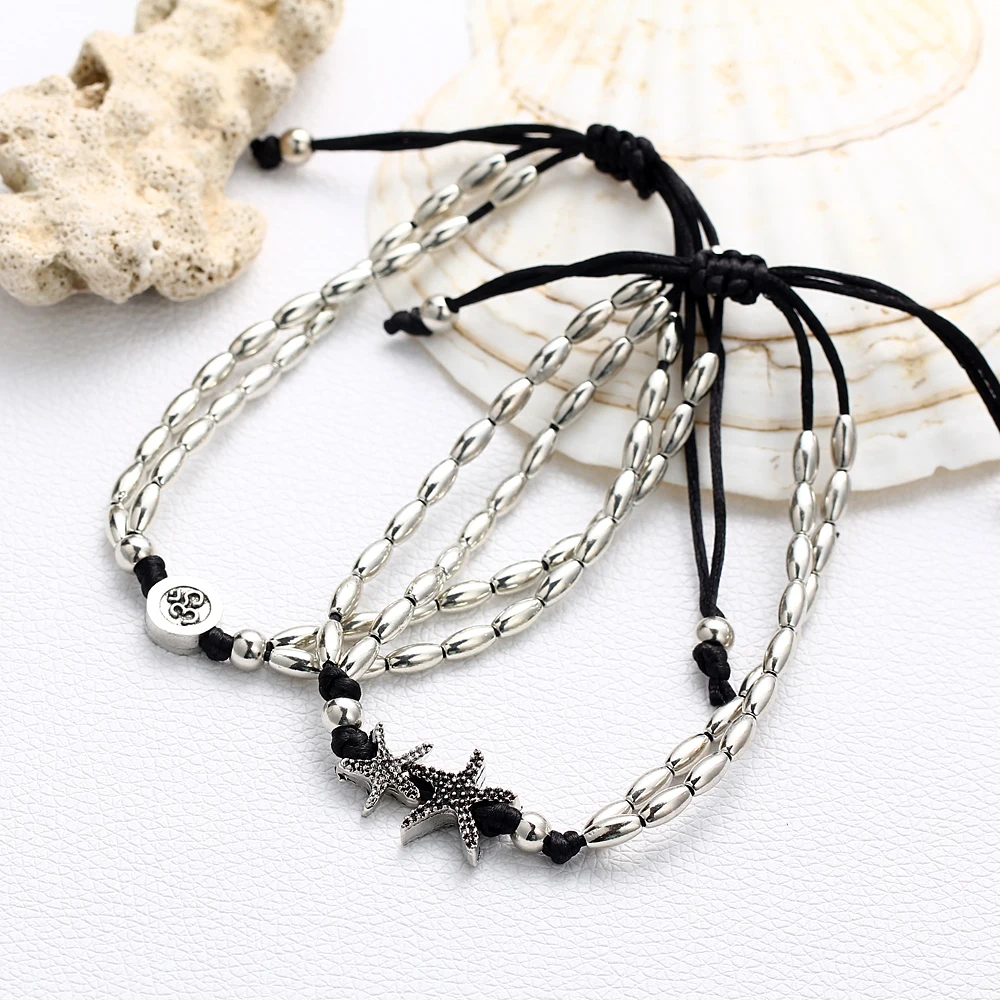 2018 Новая мода Ретро Богемия Морская звезда ножной браслет пляжные украшения для