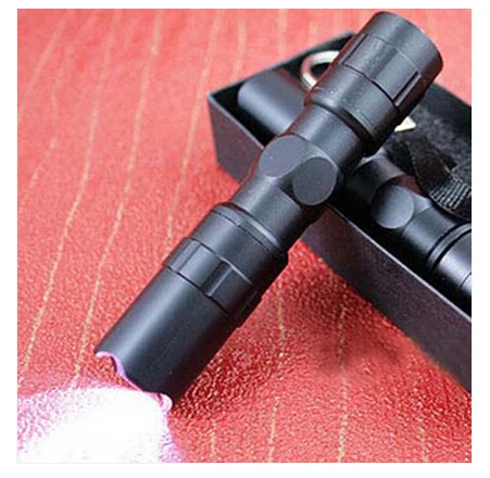 

Free Shipping Mini 8cm Black color LED Flashlight LED Torch Light