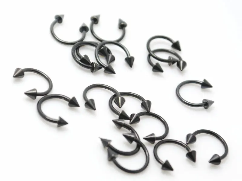 Кольца для перегородки кольца губ с шипами в форме подковы 10 шт. | Украшения и