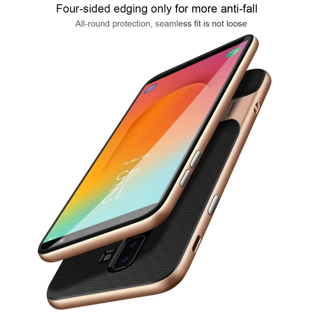 Чехол для Samsung Galaxy J8 2018 противоударный гибридный мягкий чехол из тпу и жесткий