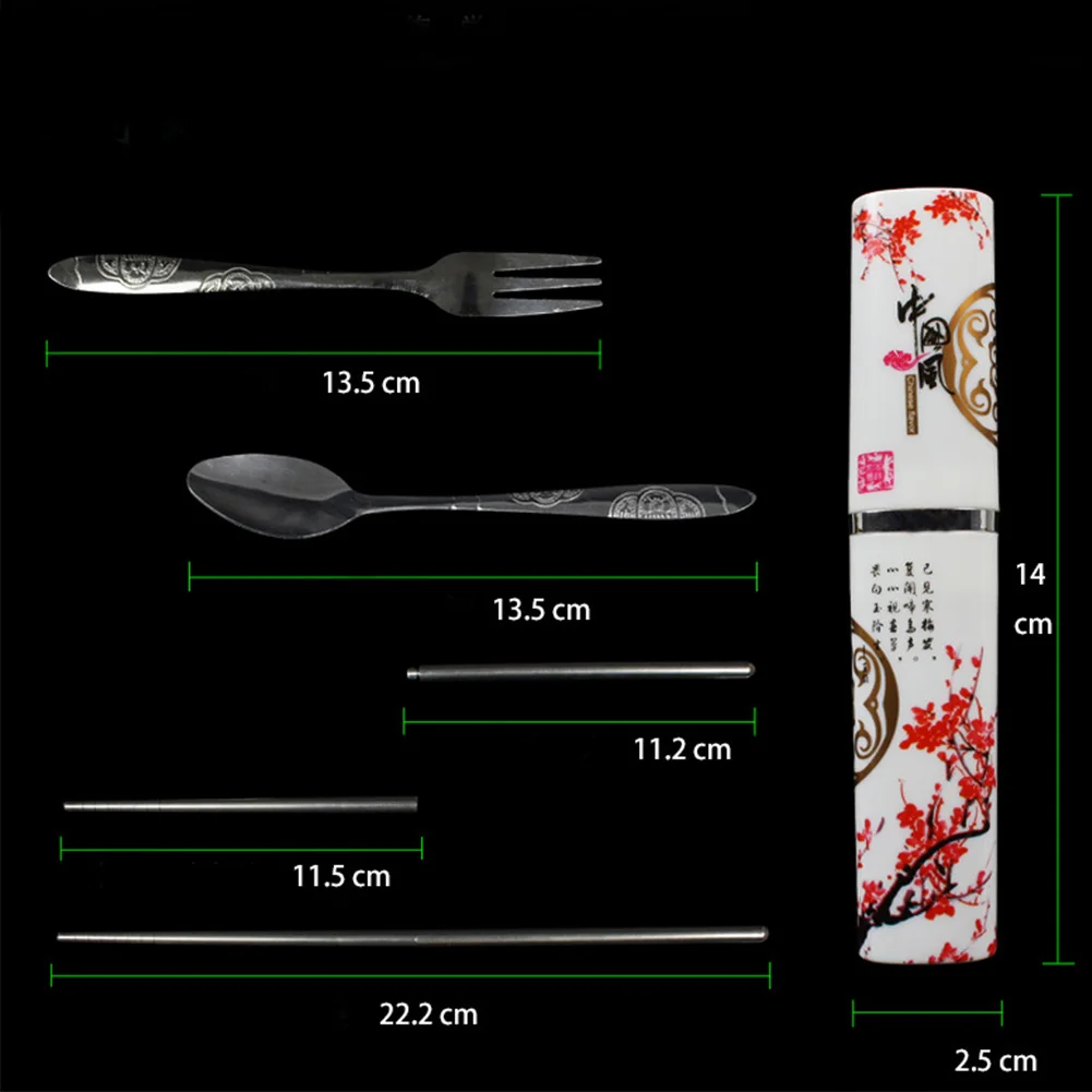 Комплект из 3 х предметов для школы и офиса еды Портативный столовая ложка вилка