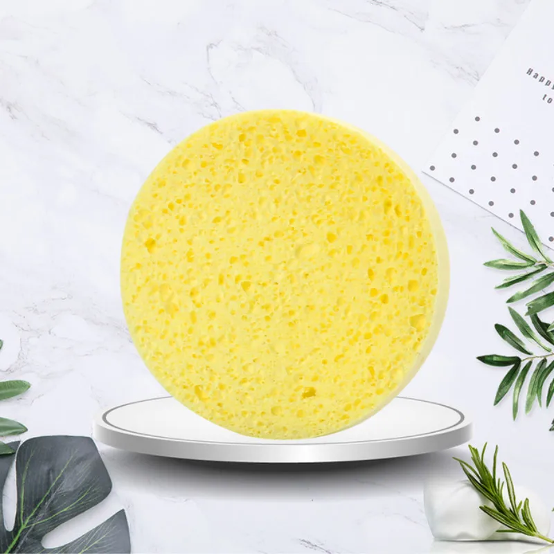 4 шт натуральных волокон древесины лице Puff очищения губка для мытья Exfoliator