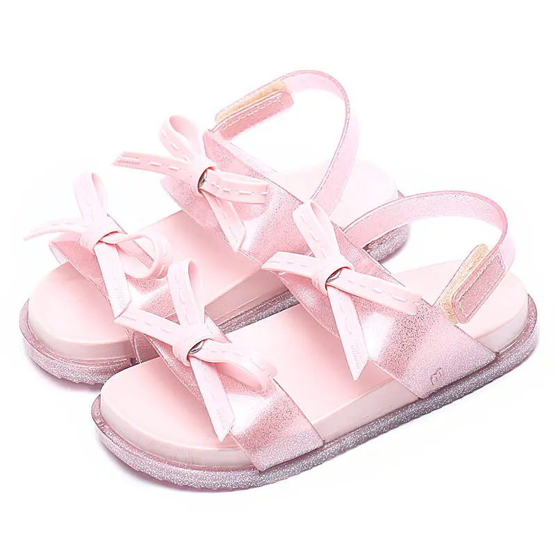 Мини Melissa 3 цветной галстук бабочка милые пластиковые сандалии для девочек 2019