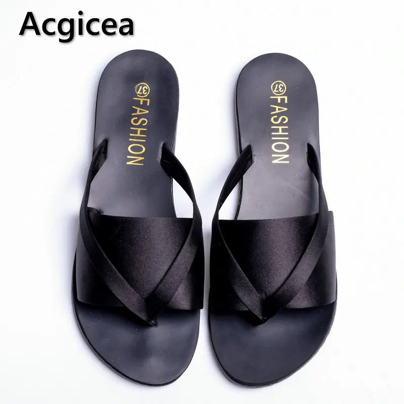 Size35 40 2019 новые летние туфли на плоской подошве для женщин Домашние тапочки