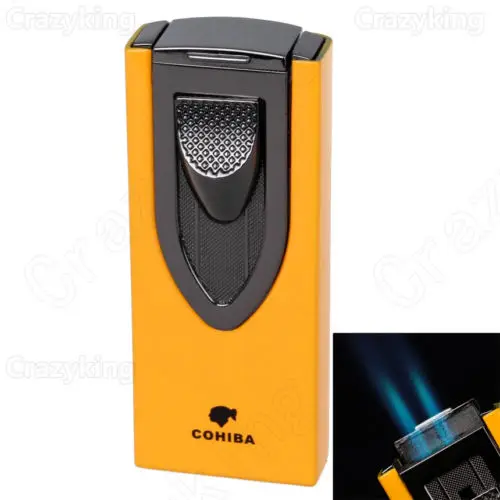 Набор зажигалок для сигар COHIBA металлический резак с 2 насадками|flame flame|flame jetflame torch