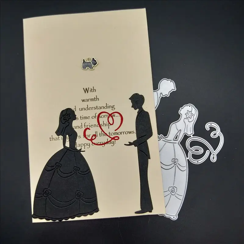 Свадебные Вырубные штампы для скрапбукинга изготовления открыток DIY вырезы