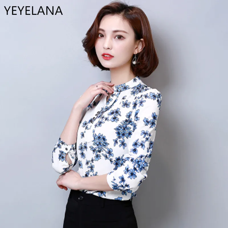 Yeyelana женские блузки 2019 новая весенняя Корейская шифоновая Повседневная блузка