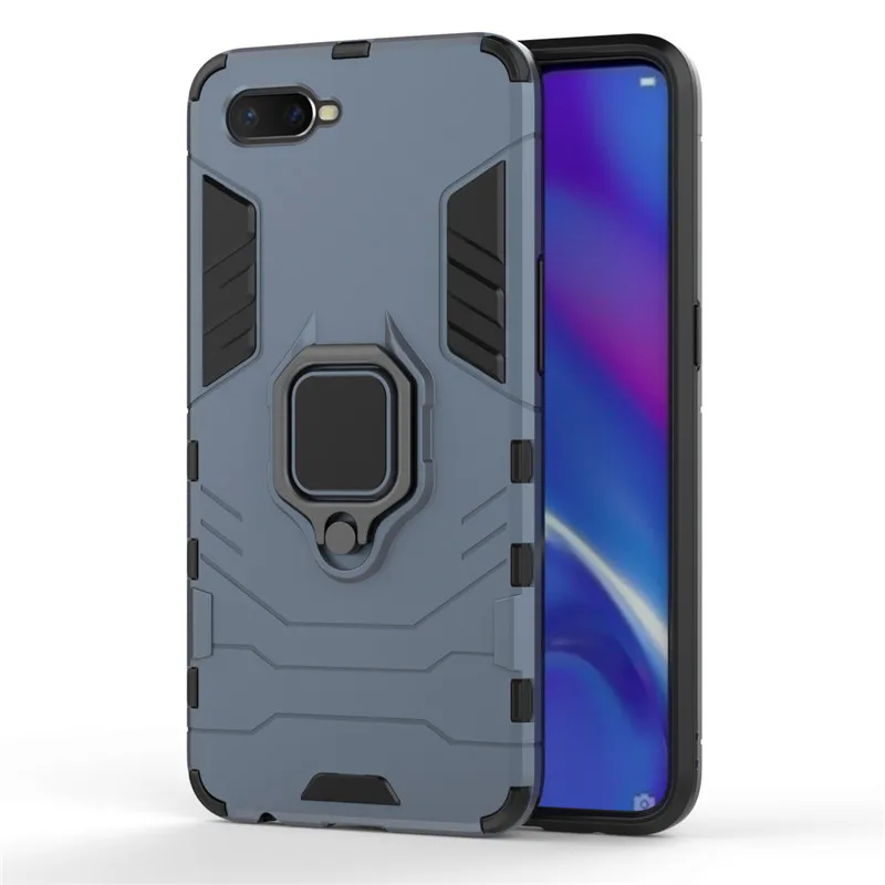 Для OPPO K1 чехол с магнитной планкой кольцом на палец для задняя крышка K1|Бамперы| |