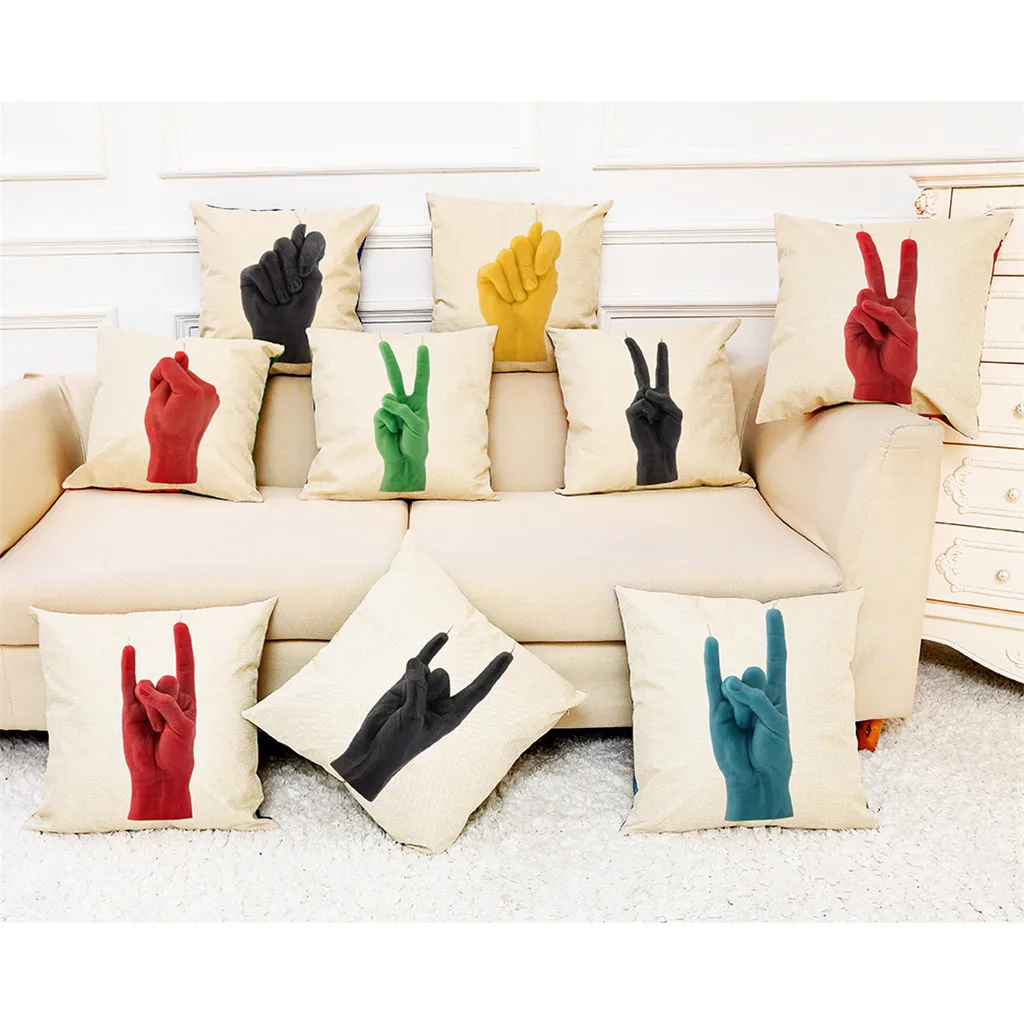 Модные украшения для дома Наволочки жестов наволочки покрытия подушек Housse de Coussin
